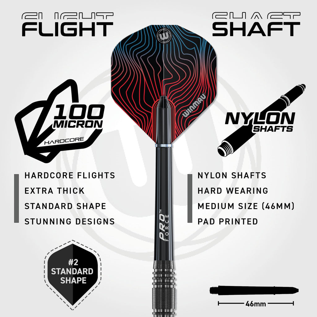 Winmau Solaris Pro 90% Tungsten Steel Tip Darts Set - 23 Grams