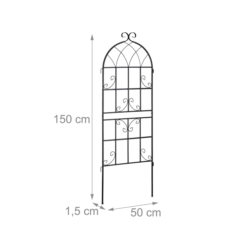 Relaxdays Metal Trellis Set of 2 – Vintage Iron Climbing Plant Support