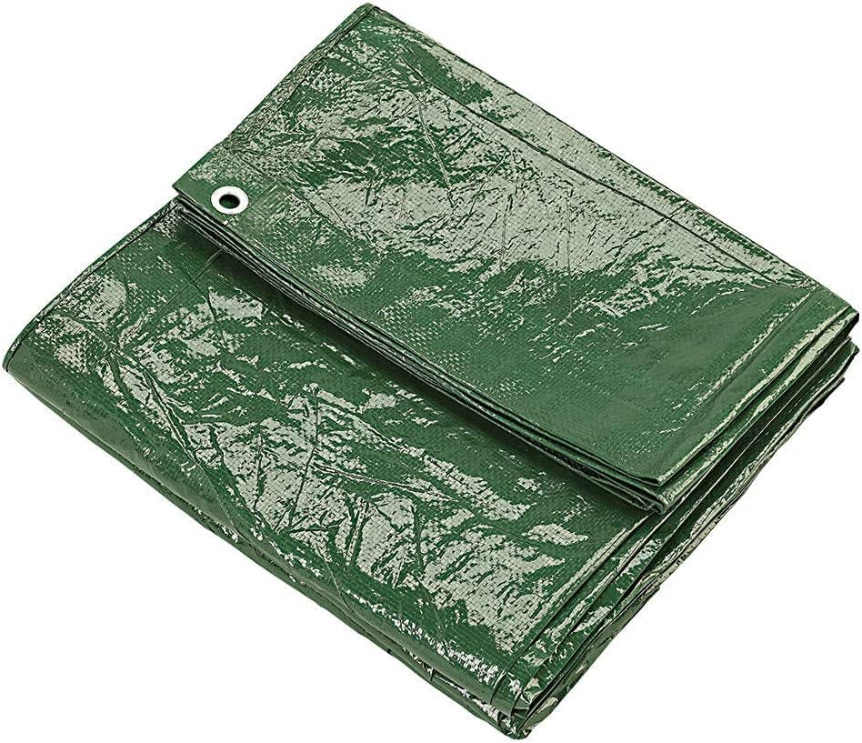 KAV Heavy Duty Waterproof Tarpaulin 130 GSM with Eyelets - Green (6m x 9m)