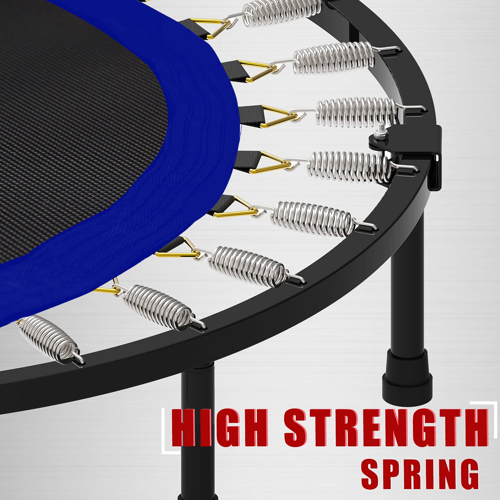 Kanchimi Folding Fitness Rebounder Trampoline with Handle – 150KG Max