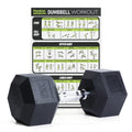 PhysKcal Poly Rubber Hex Dumbbells – Odourless Home Gym Weights