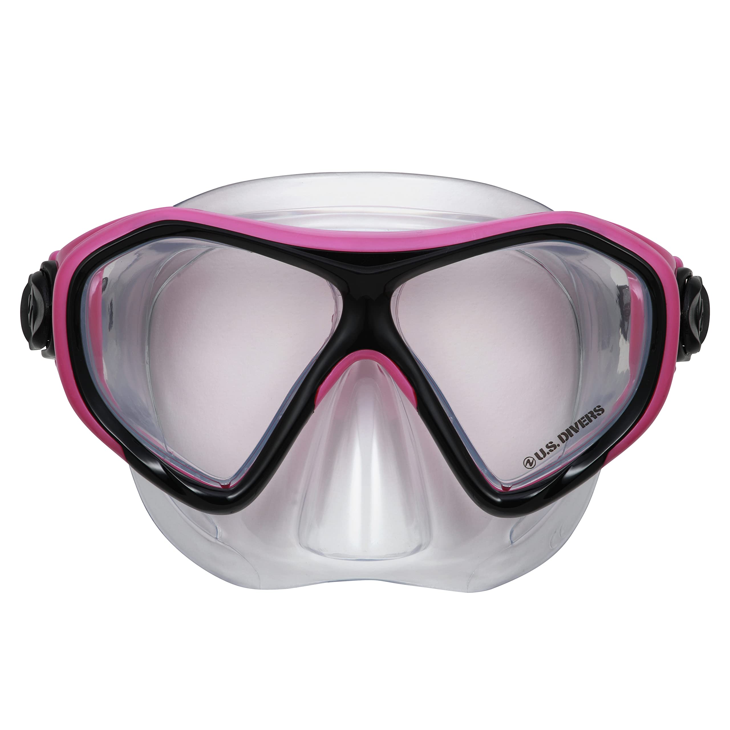 U.S. Divers Dorado II Junior Snorkel Set – Kids Fins & Mask, Pink/Black
