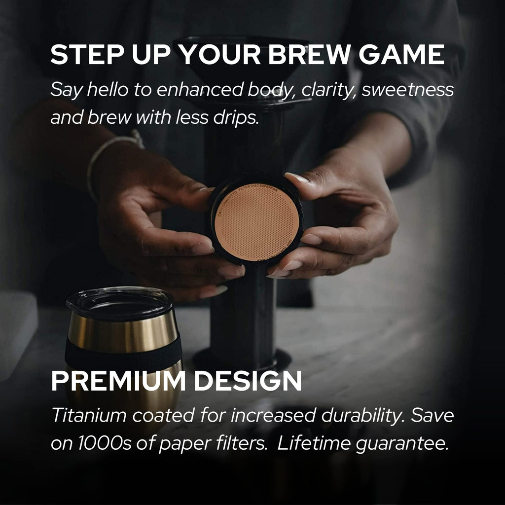 CAFE CONCETTO Reusable Metal Filters for AeroPress – Rose Gold Steel