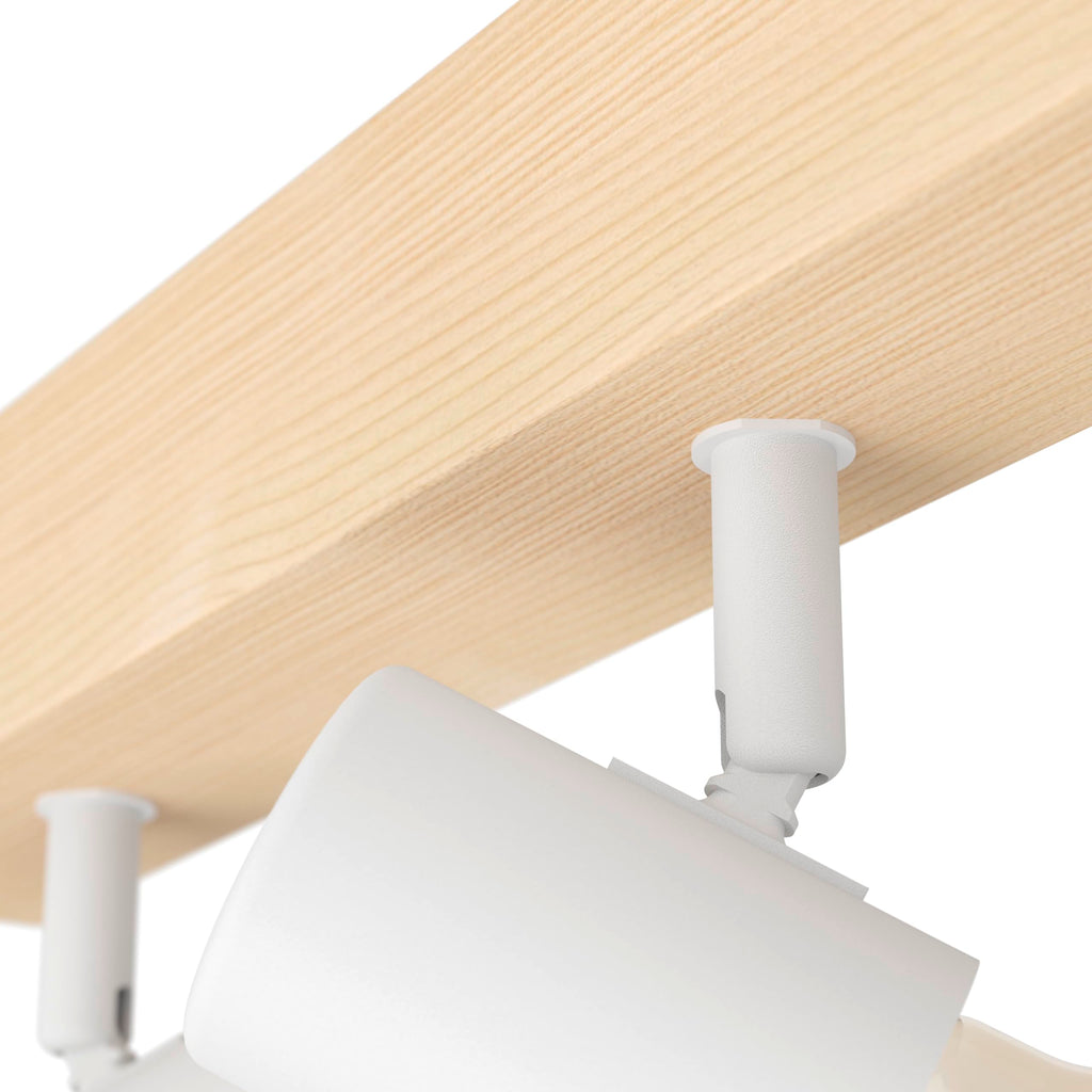Eglo Townshend 3 Vintage Ceiling Light | 3-Light Wood & Steel Spotlight
