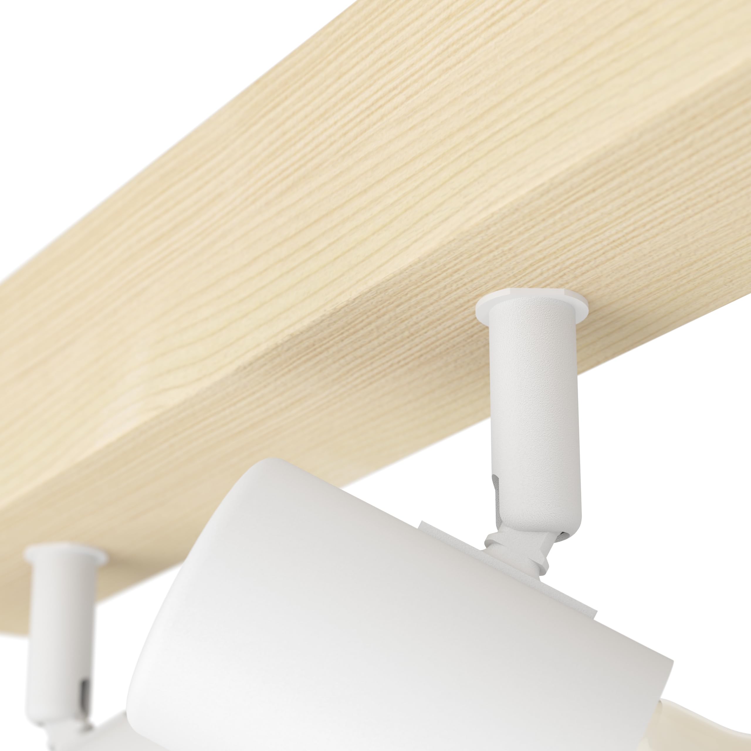 Eglo Townshend 3 Vintage Ceiling Light | 3-Light Wood & Steel Spotlight