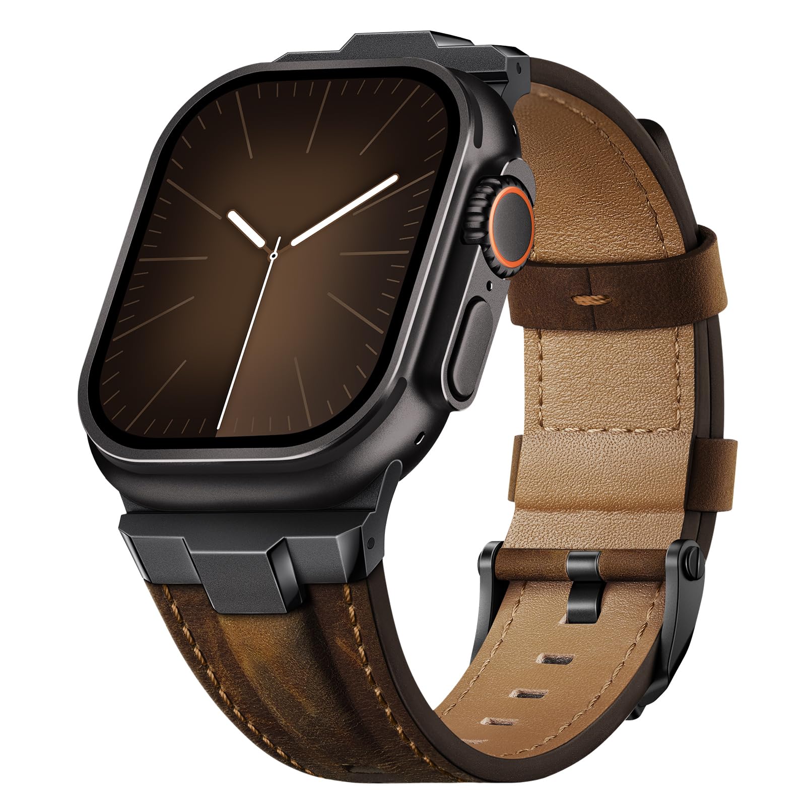 Suitisbest Genuine Leather Band for Apple Watch Ultra 2/1 – Rugged Strap