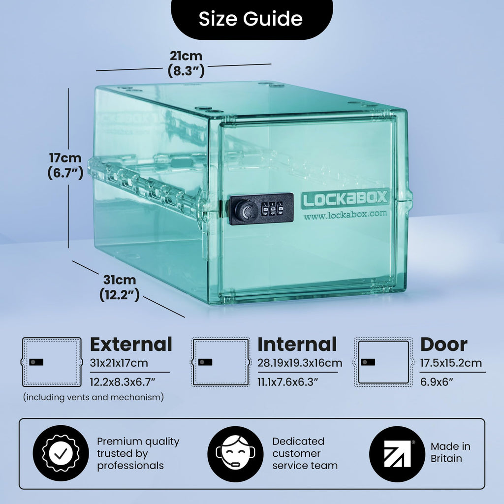 Lockabox One Medi Green | 10L Lockable Storage Box for Food and Medicine