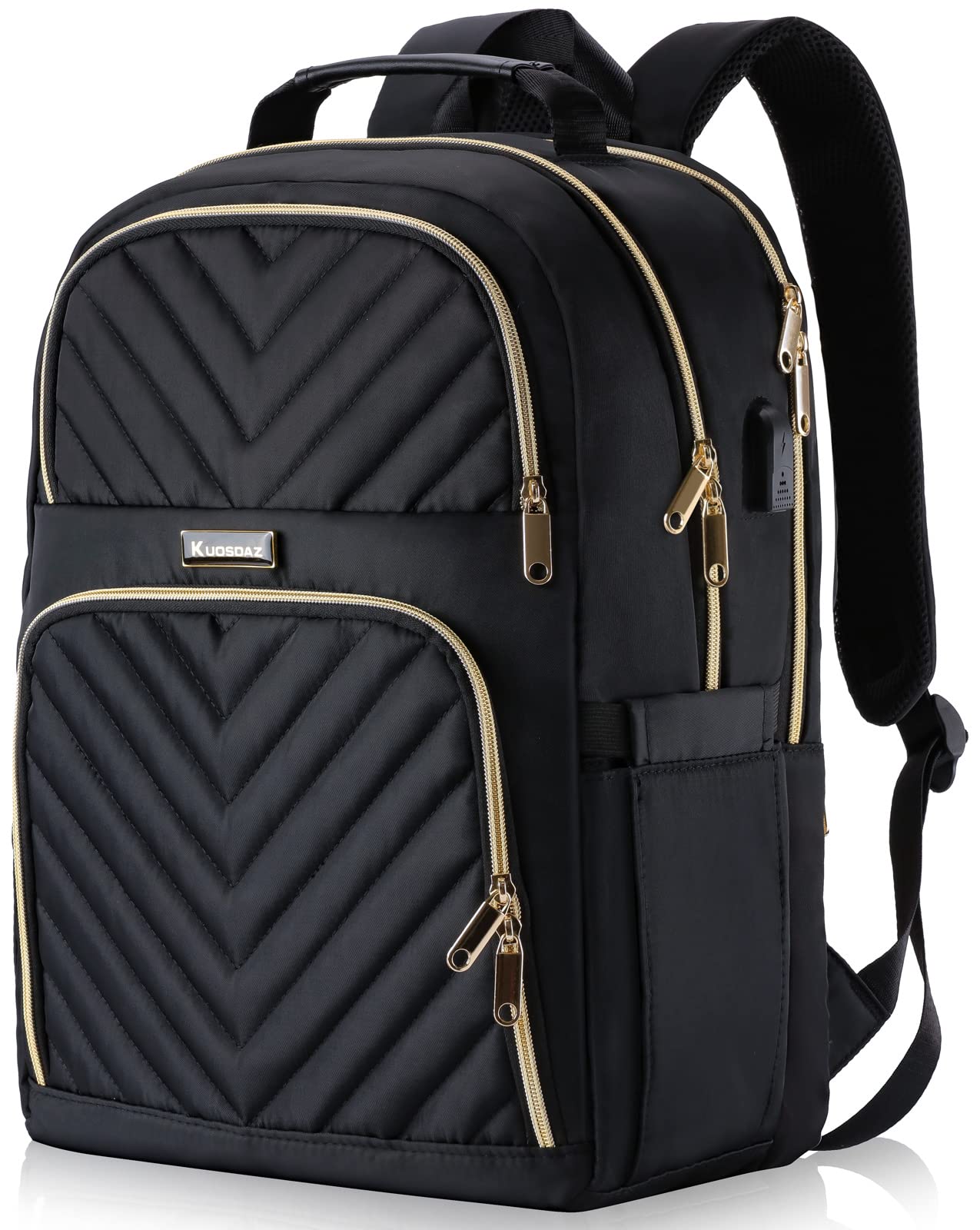 Kuosdaz 15.6 Inch Laptop Backpack – Waterproof School Daypack with USB