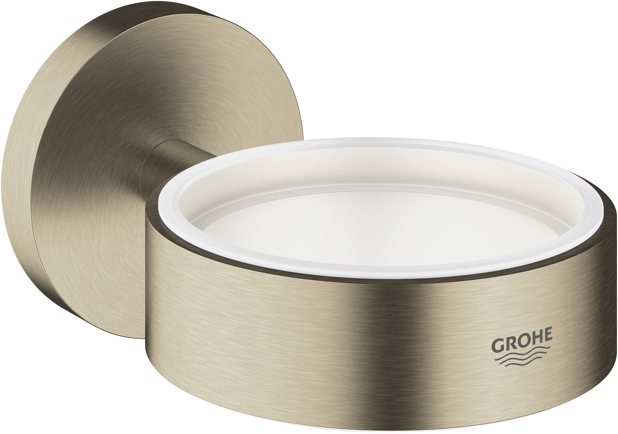 GROHE Essentials Soap Holder – Brushed Nickel Metal Wall Mount