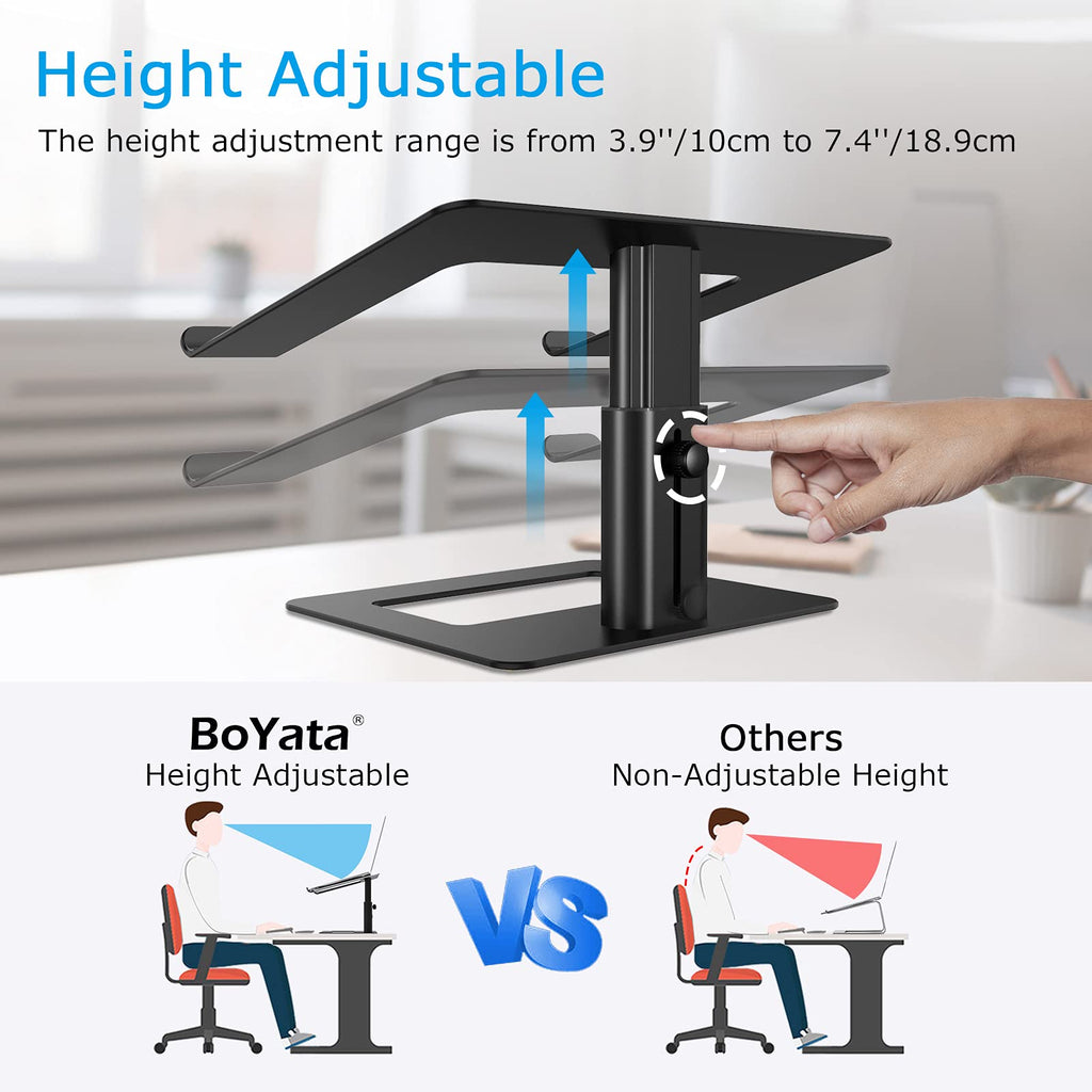 BoYata Laptop Stand, Height Adjustable Laptop Riser for 11-17" Laptops - image 2