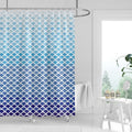 Tennove Blue Geometric Shower Curtain | 240x200cm Waterproof Polyester