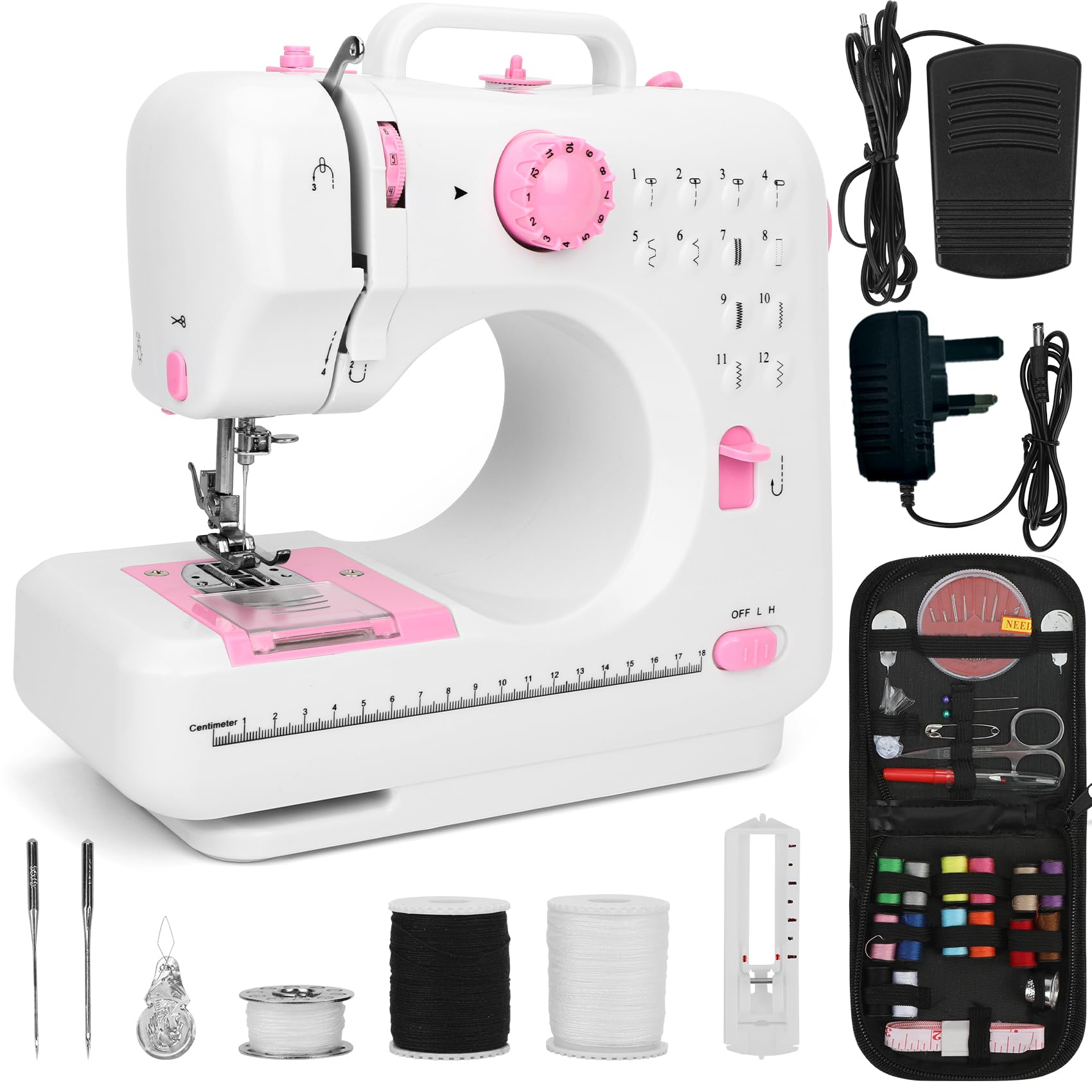 Mini Sewing Machine for Beginners | 12 Stitches & Sewing Kit