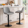 YOUNUOKE Bar Stools Set of 2 Gray Counter Height Bar Chairs - image 1