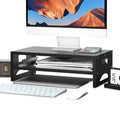 Pholiten Metal Monitor Stand Riser | 14cm Ergonomic Desk Organiser