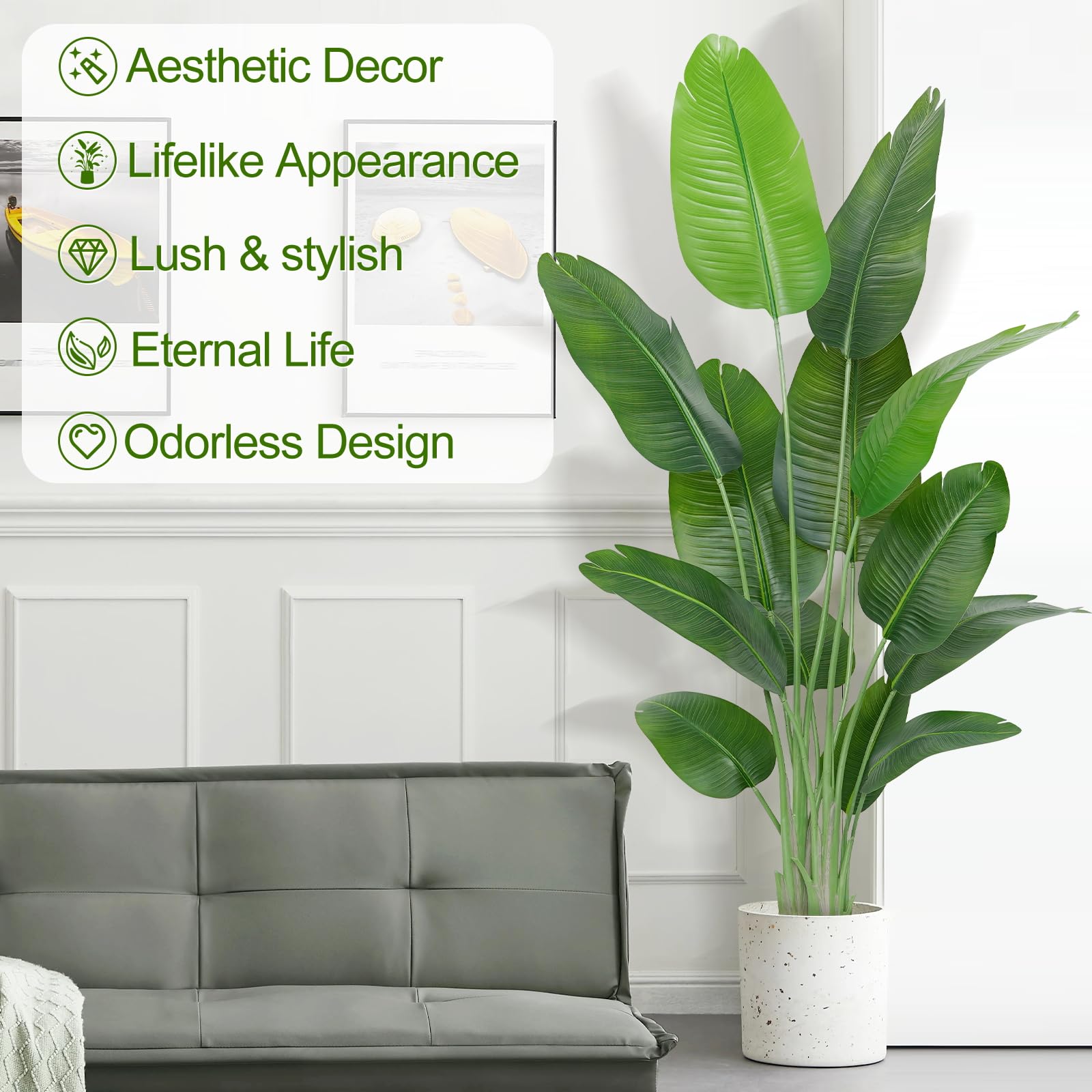 Keeplush 180cm Artificial Bird of Paradise Plant | Faux Banana Tree