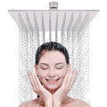 LIVOREST 10" Square Rainfall Shower Head | Stainless Steel Chrome