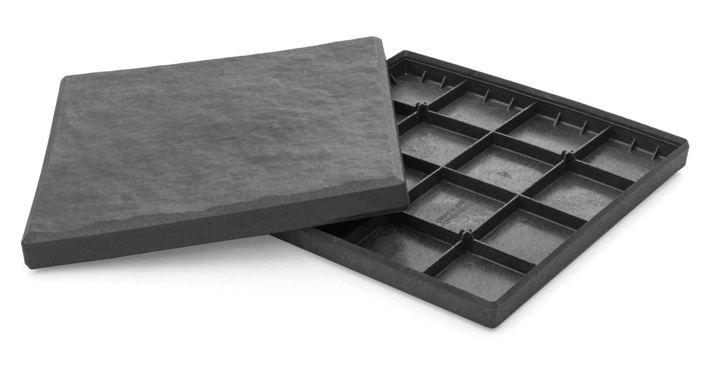 Nicoman Recycled Rubber Garden Stepping Stones - Graphite, Set of 10