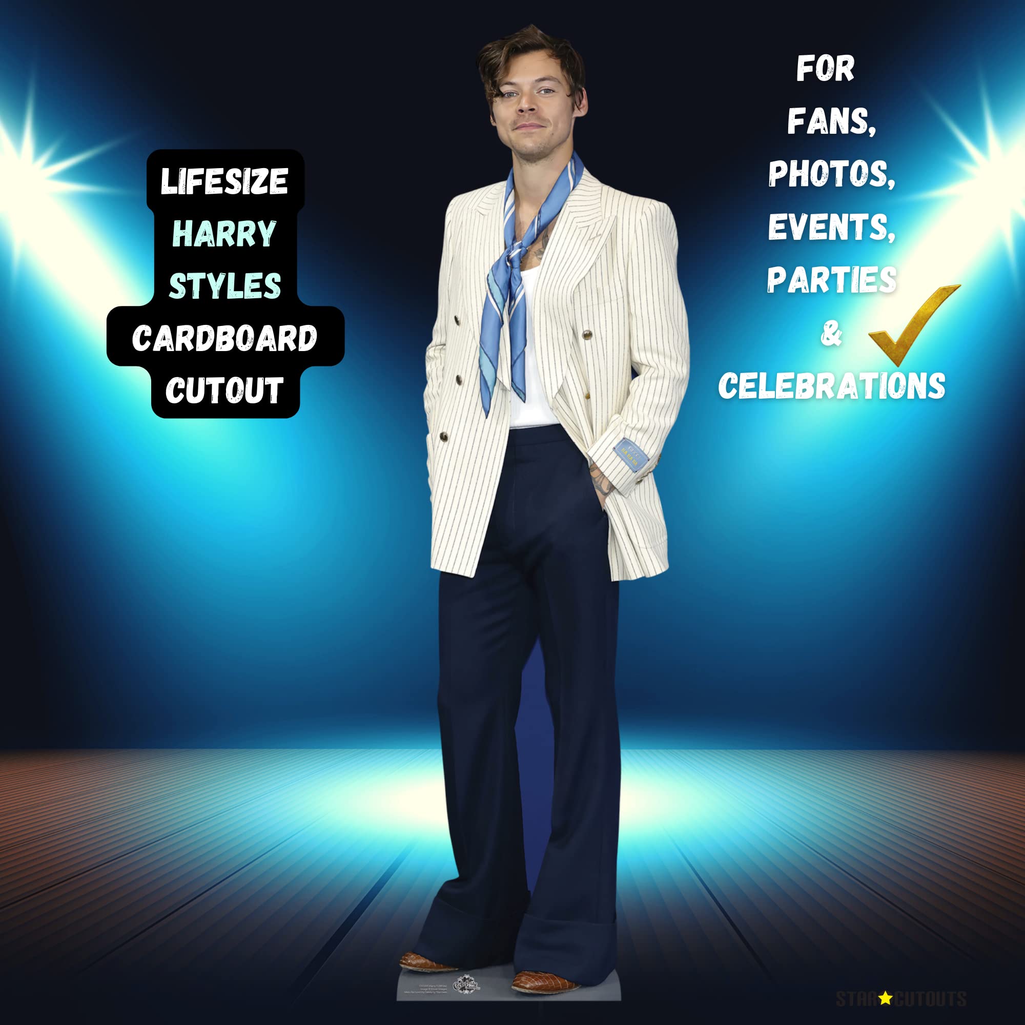 Harry Styles White Jacket Lifesize Cardboard Cutout | Star Cutouts