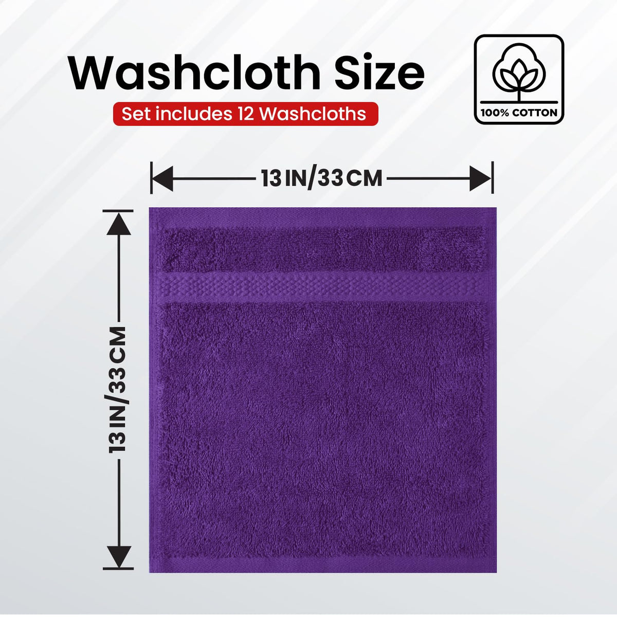 Infinitee Xclusives 100% Cotton Luxury Wash Cloths for Showering - 12 Pack - image 3