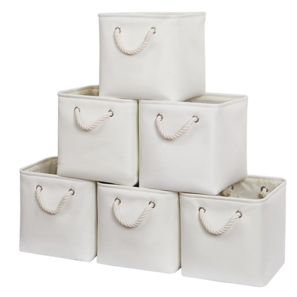 ICEMOR 28x28x28cm Cube Storage Boxes,6-piece set of large Kallax Boxen with handles,Foldable Storage Cube - image 1