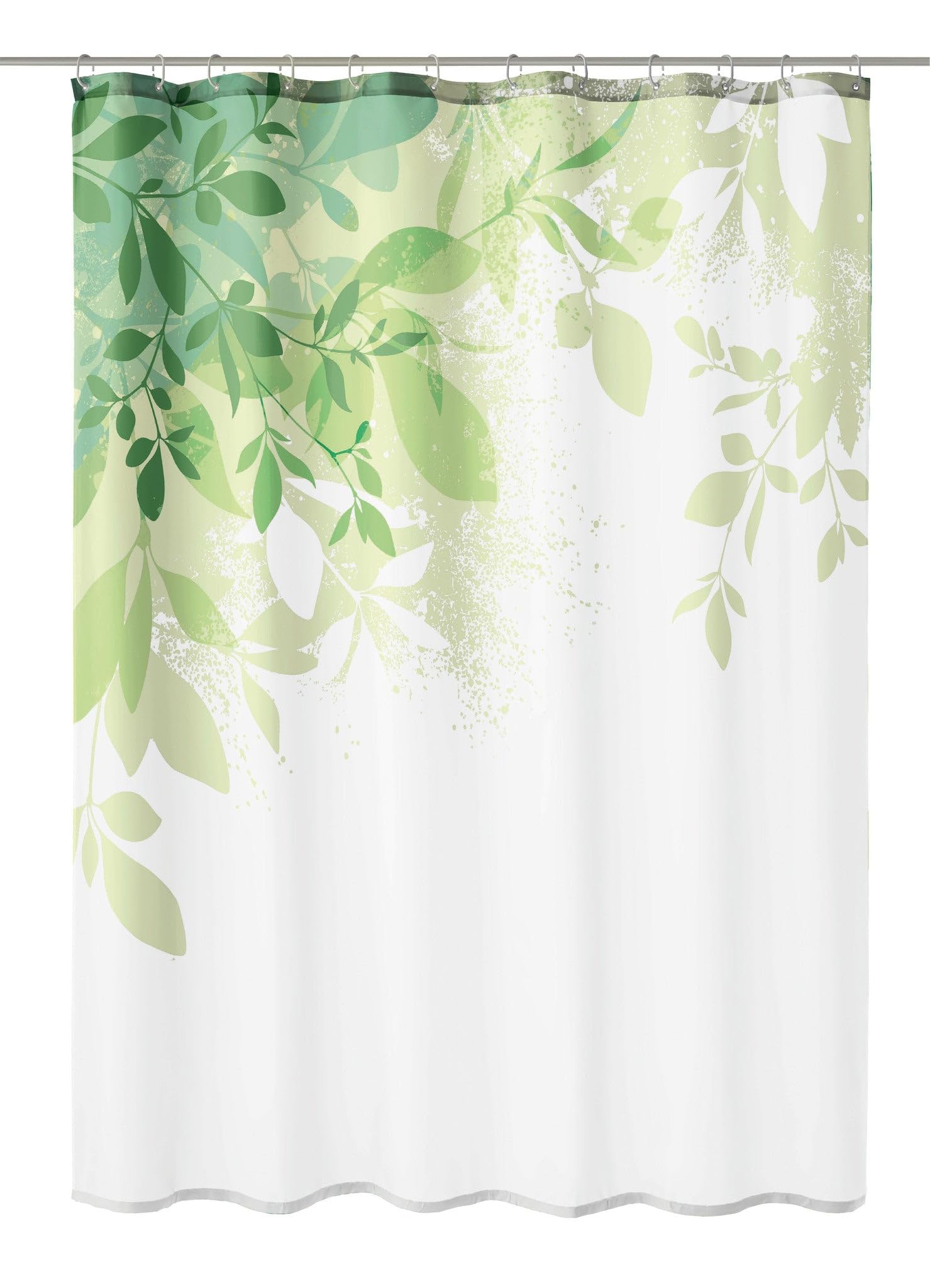 Kleine Wolke Floresta Shower Curtain - Green Leaf Motif Polyester - 120x200cm