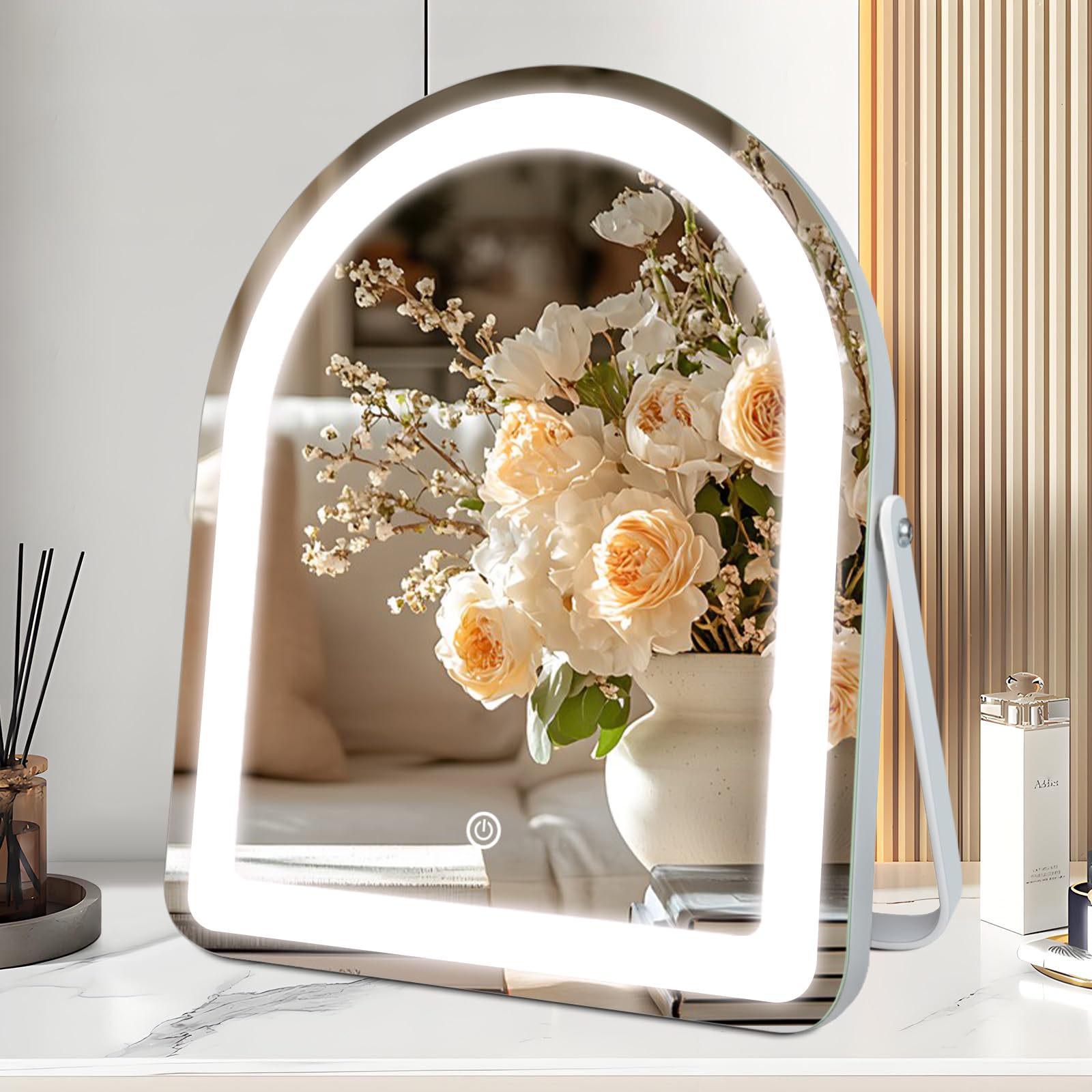 Jolof Store Arched Vanity Mirror with Lights | 3 Color LED Makeup Mirror