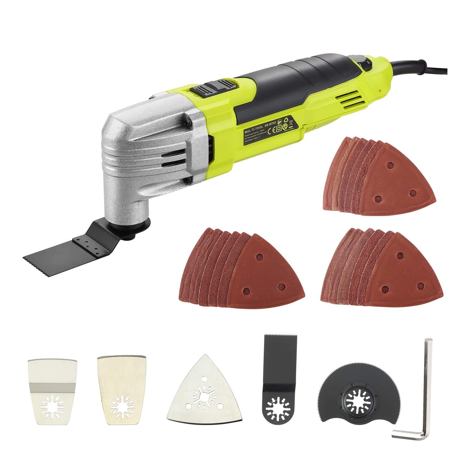 DEWINNER 300W Oscillating Multi-Tool Kit | 23000 OPM with Accessory Set