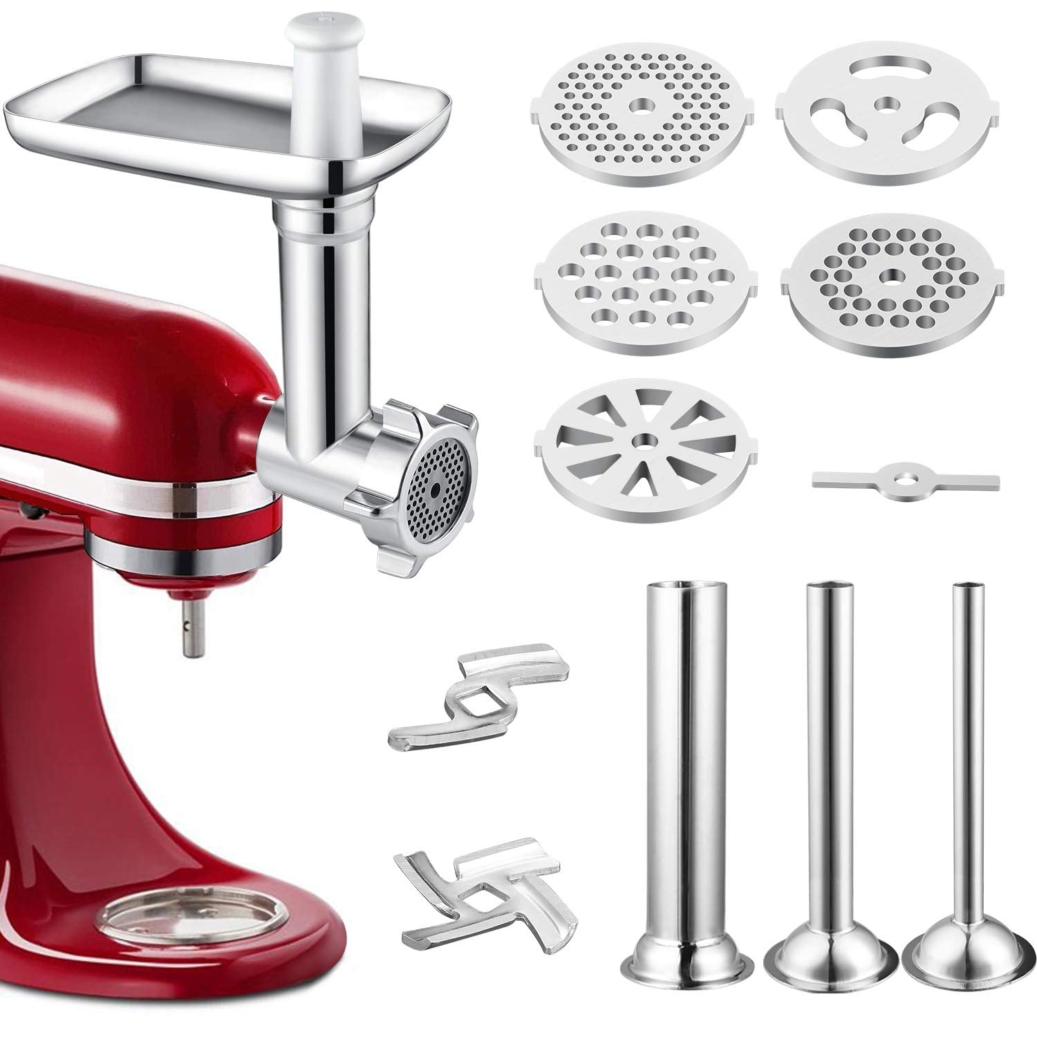 Gdrtwwh Metal Food Grinder Attachment for KitchenAid Stand Mixers
