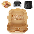 YQL Square Air Fryer Liners – 100pcs Non-Stick Parchment Paper 7.9in