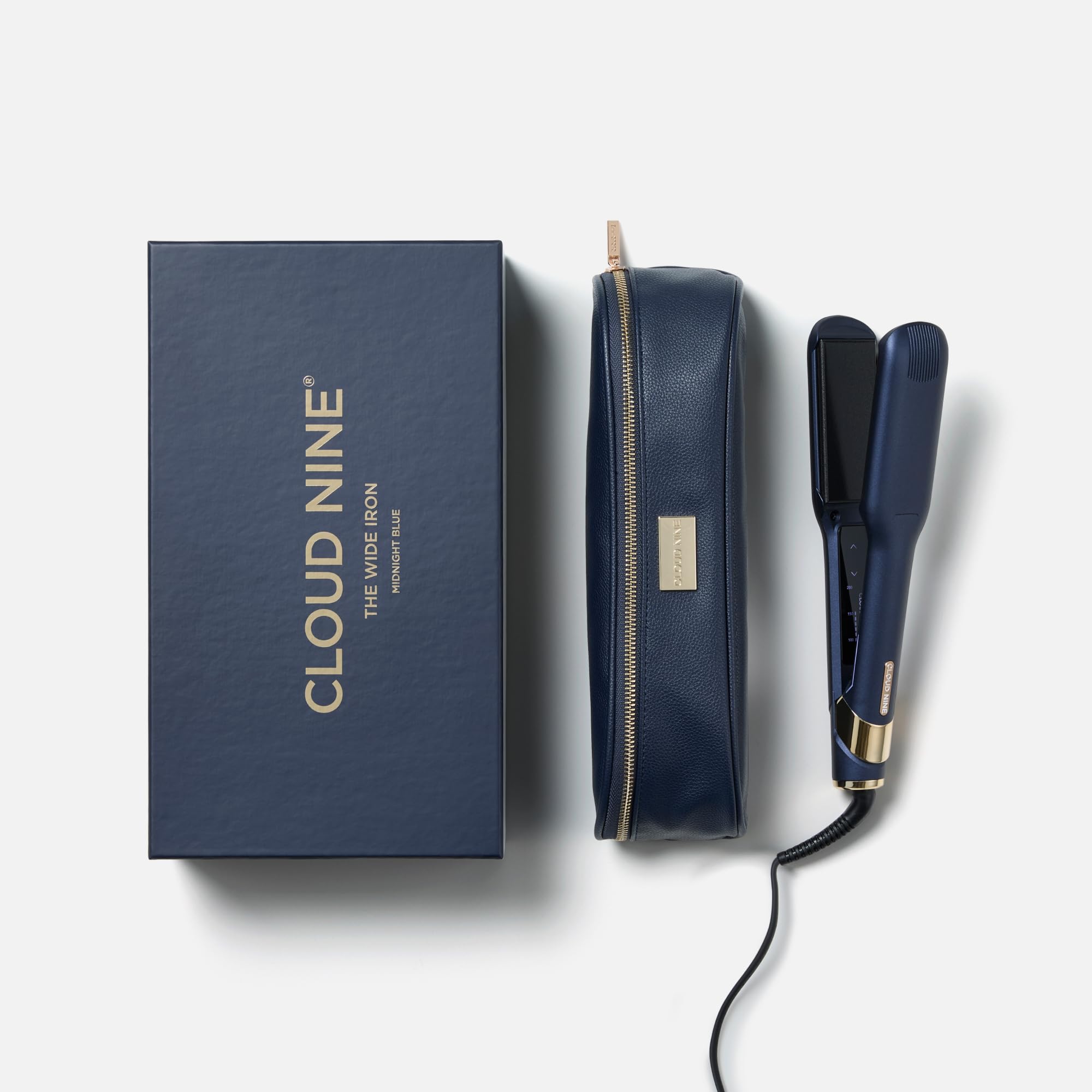Cloud Nine Wide Iron Hair Straightener in Blue with Revive Mode