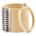 12-Pack 4-Inch Round Bamboo Embroidery Hoops for Cross Stitch