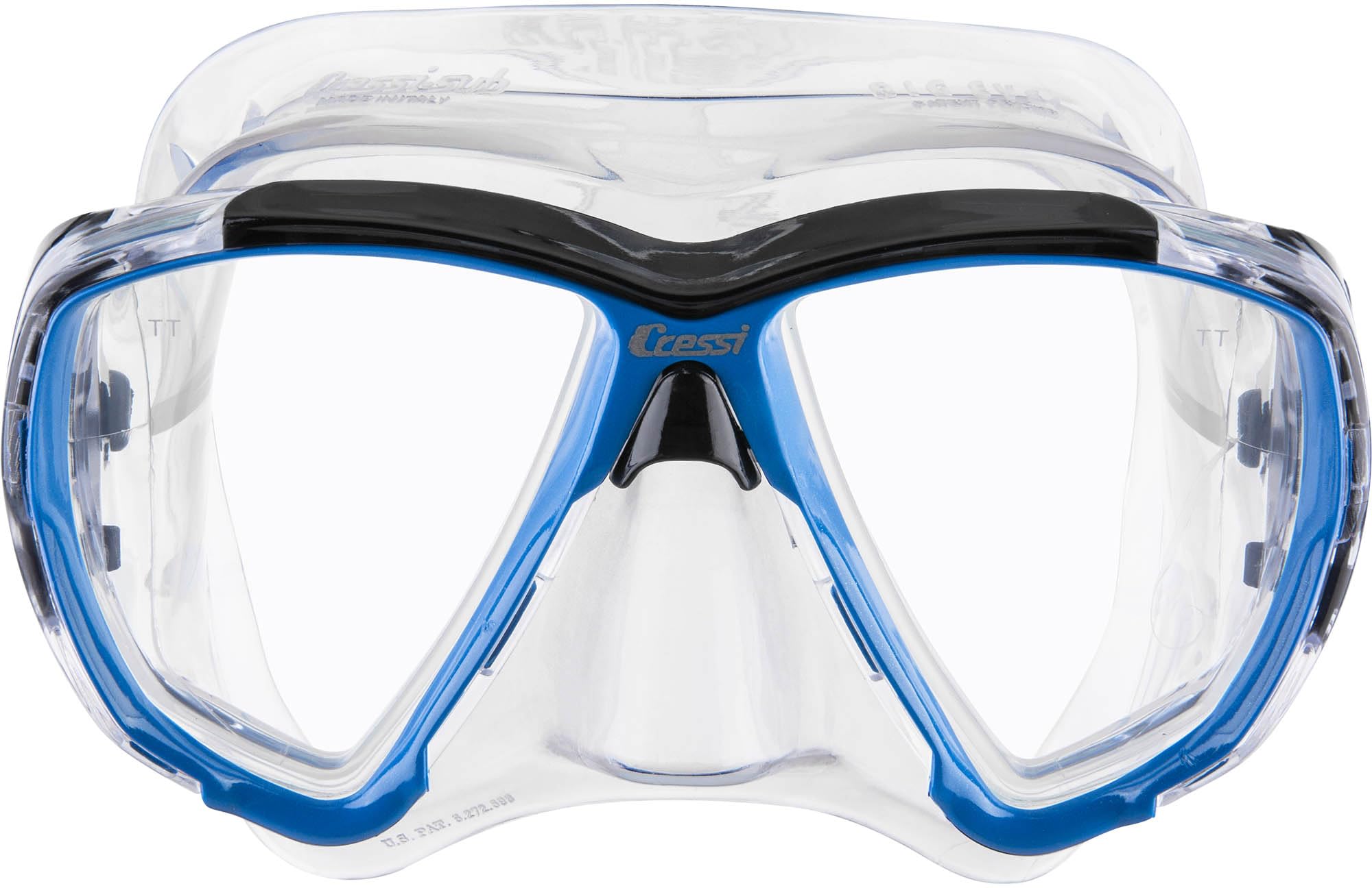 Cressi Big Eyes Mask & Alpha Ultra Dry Snorkel Combo – Clear/Azure