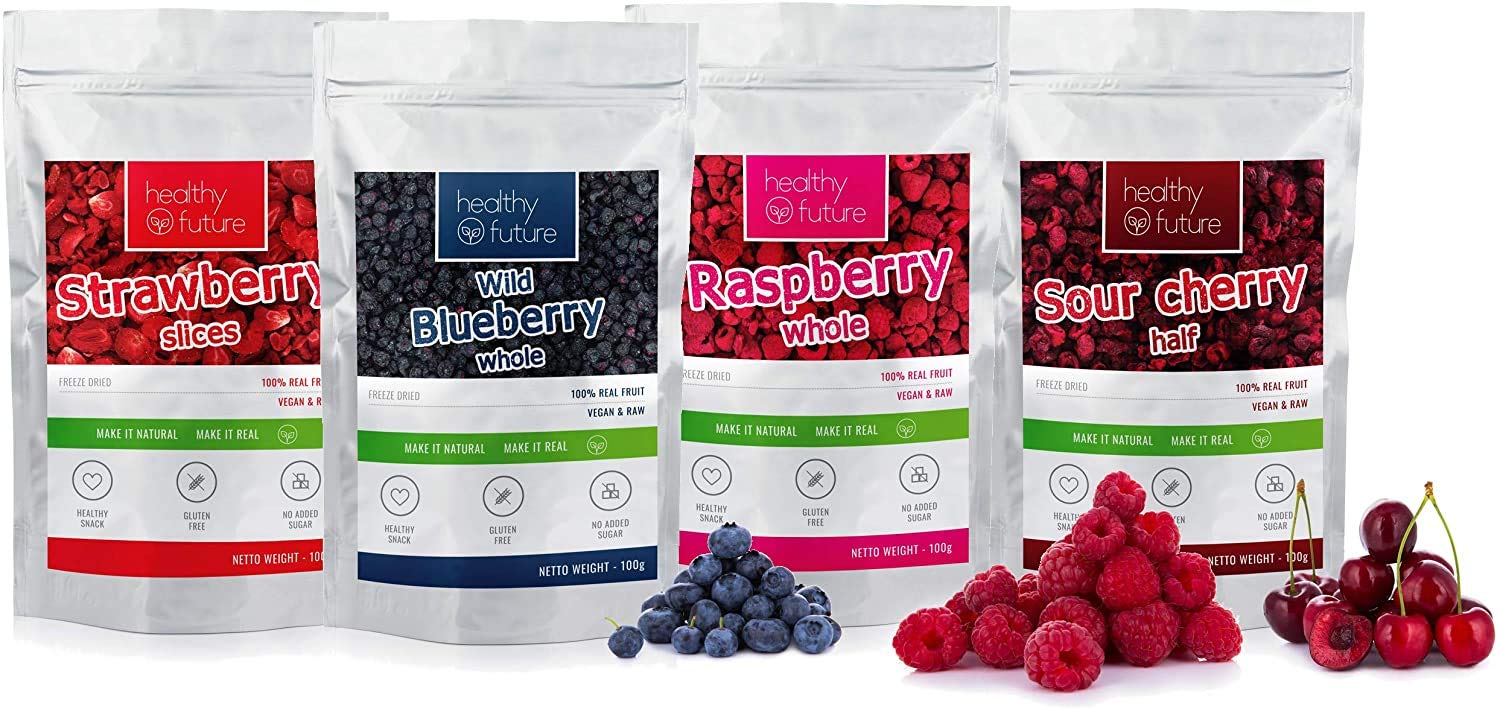 Healthy Future Freeze Dried Fruit Bundle - 4x100g Mixed Berries Pack