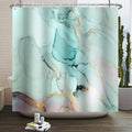 Green Marble Shower Curtain – 180x200cm Waterproof Fabric