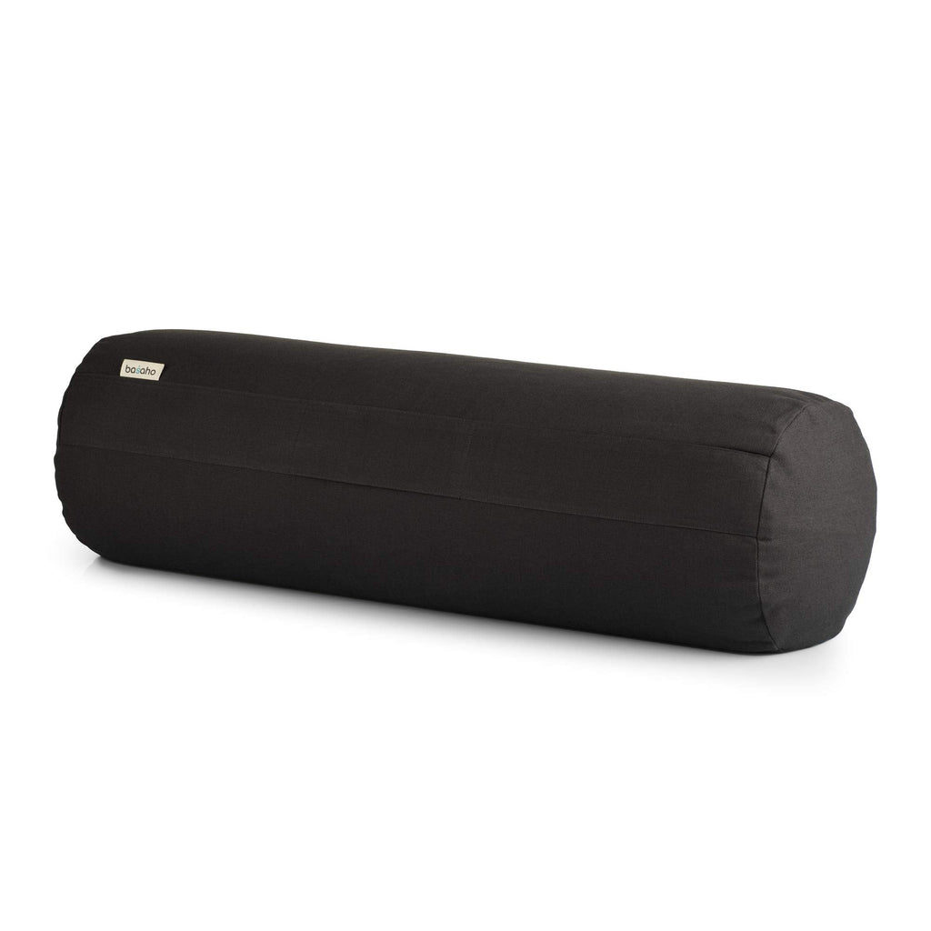 Basaho Yoga Bolster - Organic Cotton & Buckwheat Hulls - Zen Black