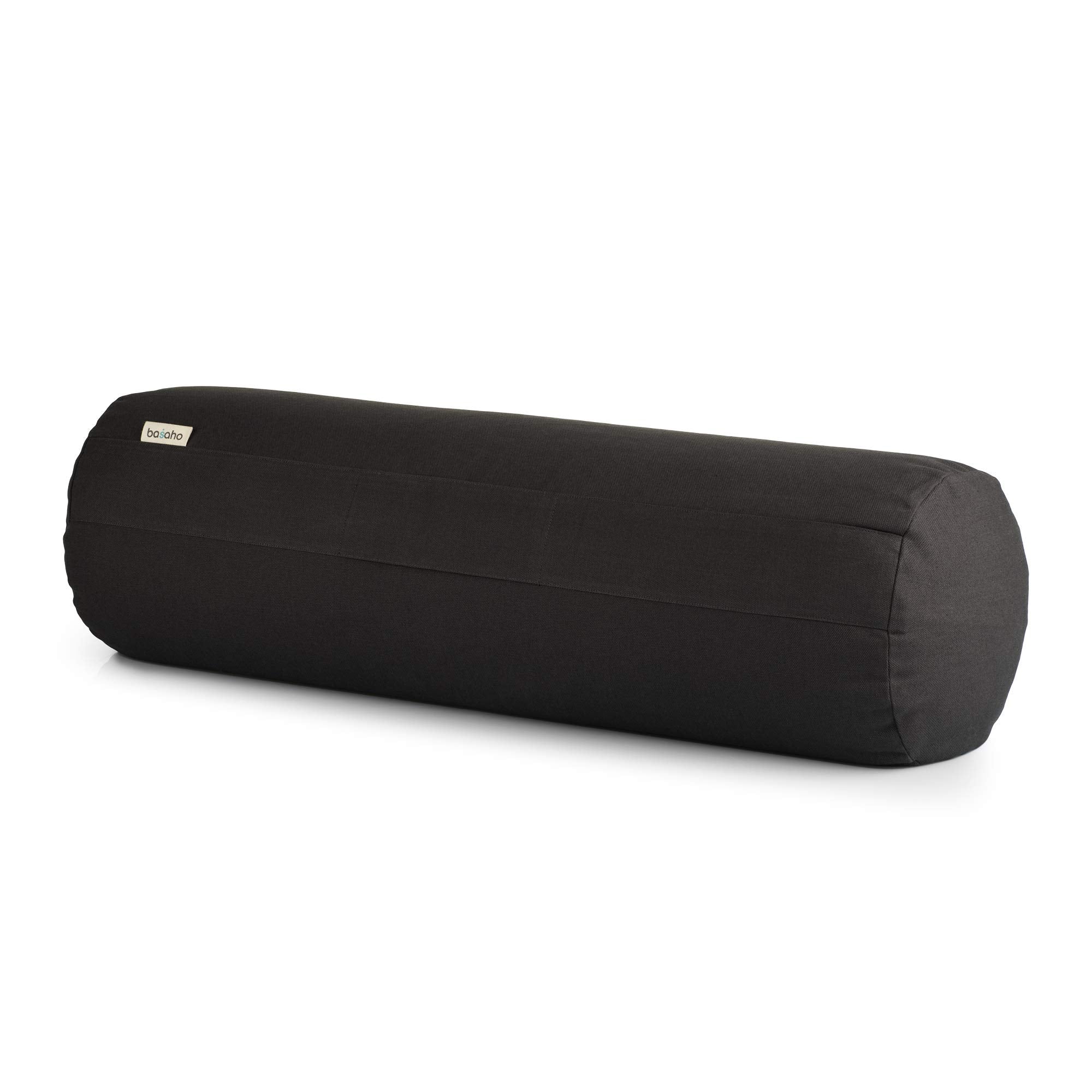 Basaho Yoga Bolster - Organic Cotton & Buckwheat Hulls - Zen Black