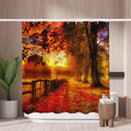 Woutay Autumn Path Shower Curtain | Mold Resistant Waterproof Polyester