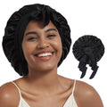 Satin Silk Bonnet | Reversible Double Layer Sleep Cap with Tie
