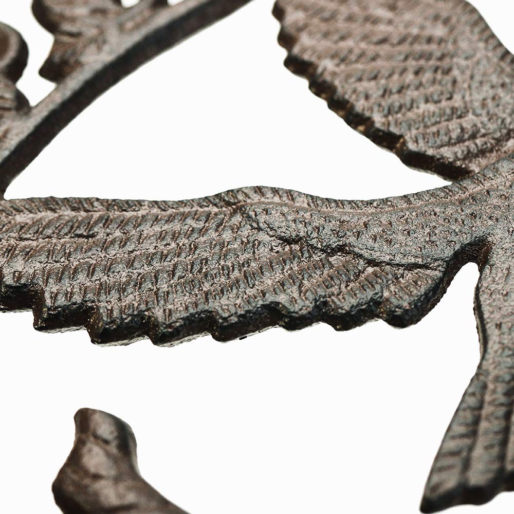 Sungmor Cast Iron Plant Hanger Hooks | 2PC Hummingbird Wall Brackets