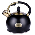 SUSTEAS Whistling Tea Kettle – 3L Stainless Steel Stovetop Teapot, Black