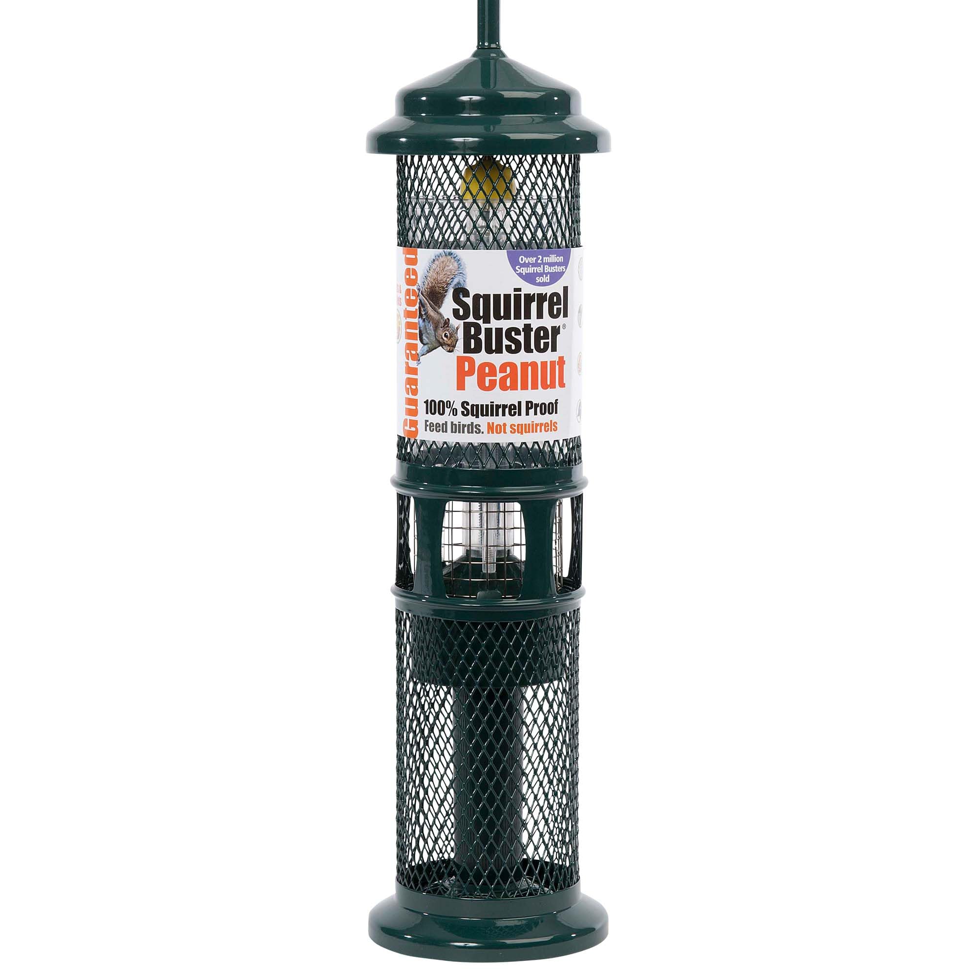 Jacobi Jayne Squirrel Buster Peanut Bird Feeder – Metal, Green, 750ml
