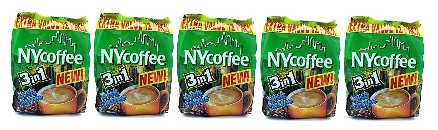 NY Coffee Irish Coffee 3-in-1 Instant Mix - 60 Sachets (5 Packs)