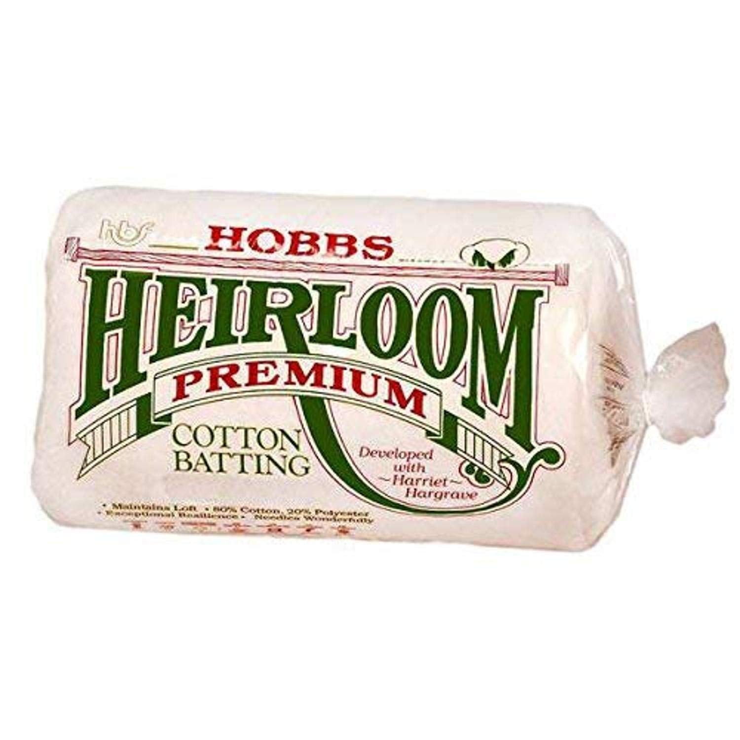 Hobbs Heirloom Premium Cotton Quilt Batting - Queen 90x108in Natural