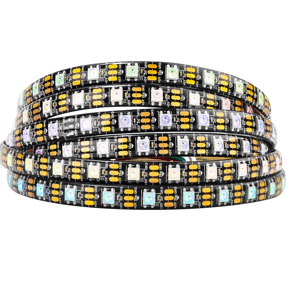 BTF-LIGHTING WS2812B Addressable LED Strip | 5m 60LEDs/m Black PCB IP65