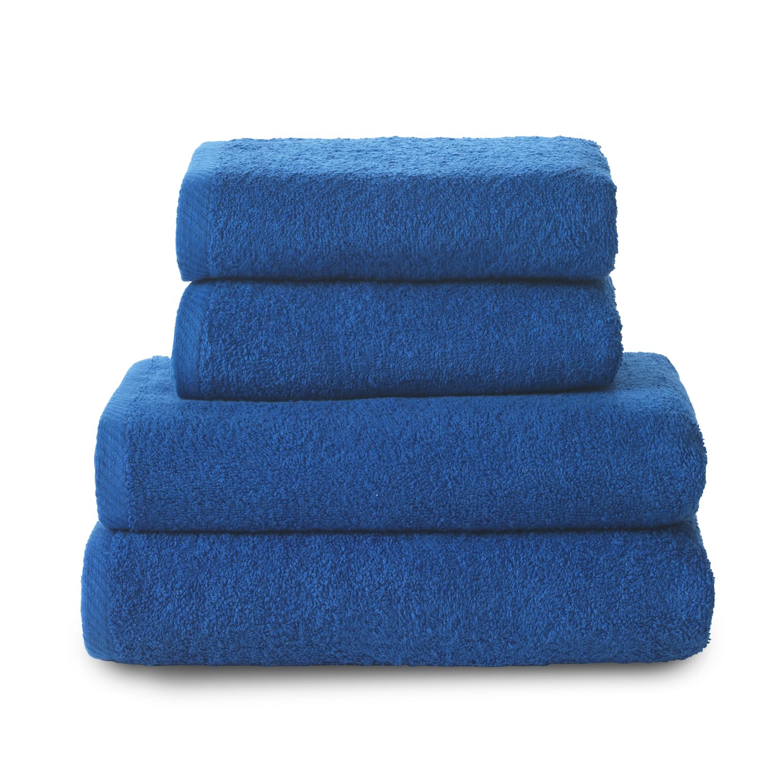 Top Towel Plus 4-Piece Cotton Bath Towel Set - Blue | 400gsm Absorbent