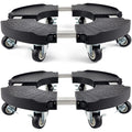 2-Pack Heavy Duty Plant Caddy | Adjustable 15-21" Rolling Stand