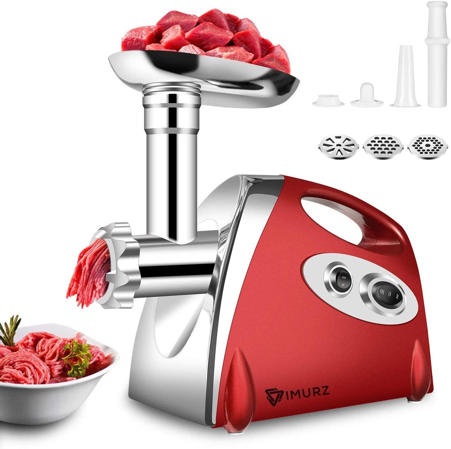 IMURZ Electric Meat Grinder – 2800W Household Sausage Maker & Mincer