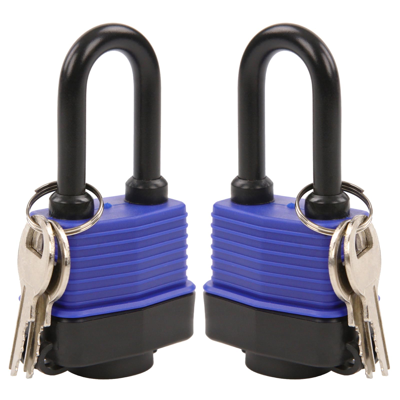 SEPOX Weatherproof Outdoor Padlock – Heavy Duty Long Shackle, 2 Pack