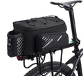 ROCKBROS Bike Pannier Bag | 12L Expandable Rear Seat Trunk with Rain Cover