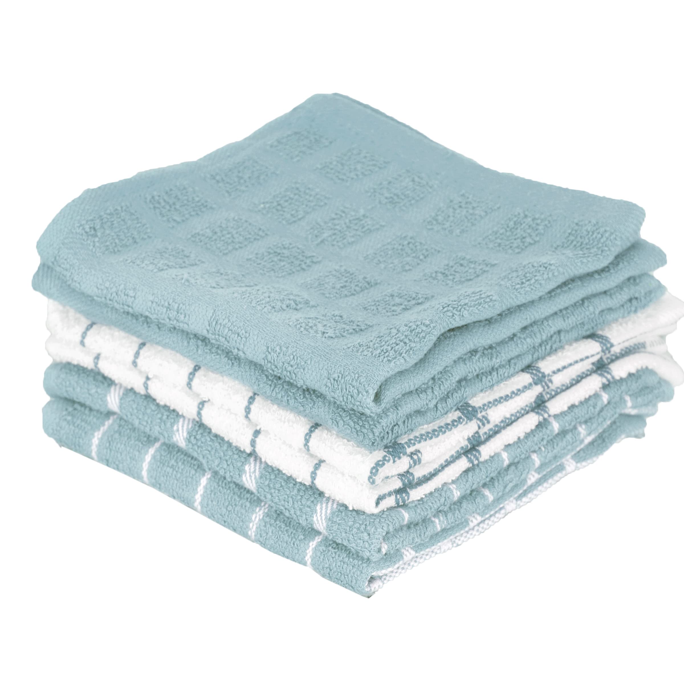 Ritz Terry Cotton Dish Cloth Set | 6-Pack Highly Absorbent Kitchen Towels
